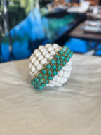 BRACCIALE FILO DORATO COTONE MIX PIETRE DURE, LEGNO, CRYSTAL
