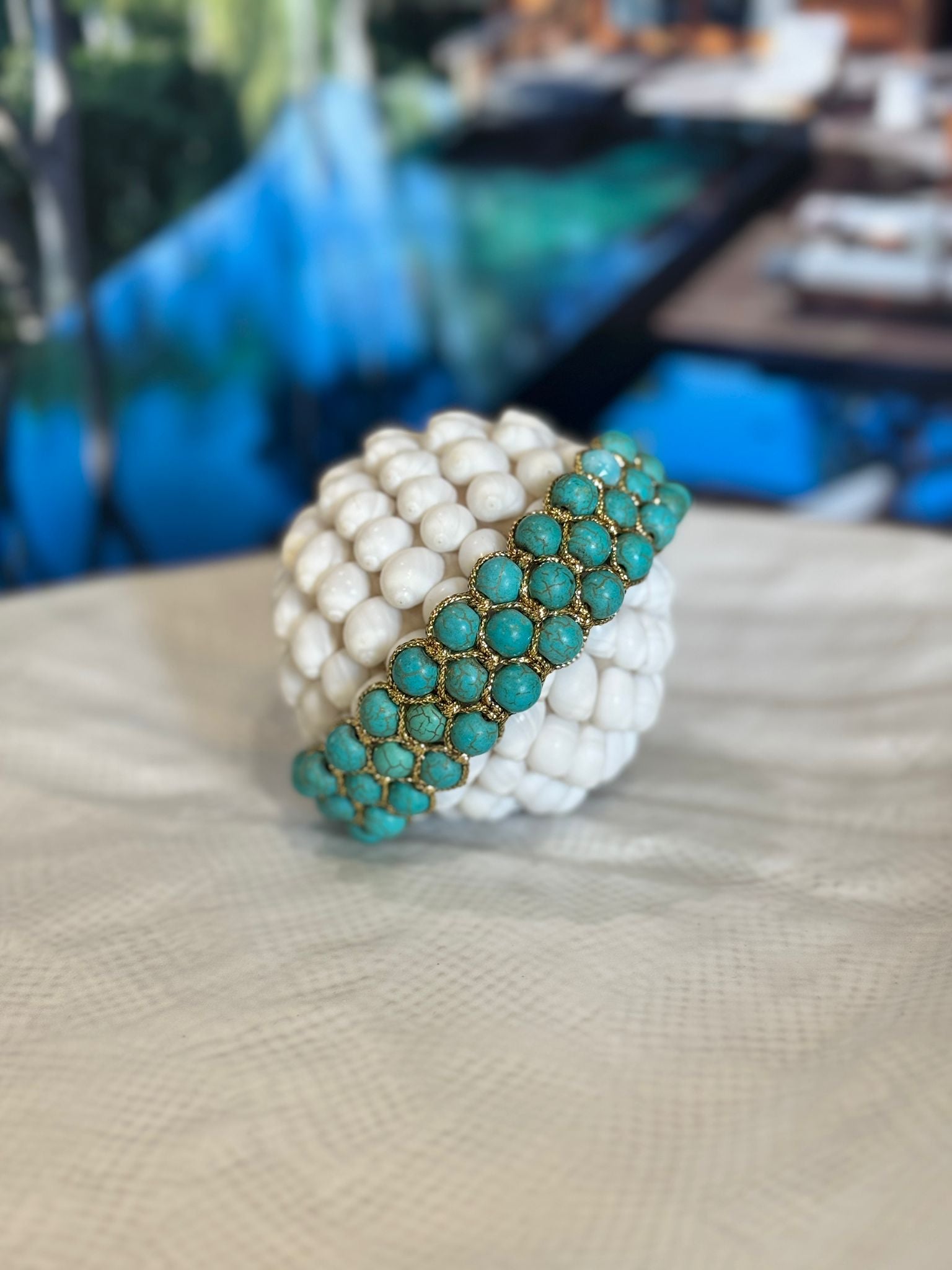 BRACCIALE FILO DORATO COTONE MIX PIETRE DURE, LEGNO, CRYSTAL