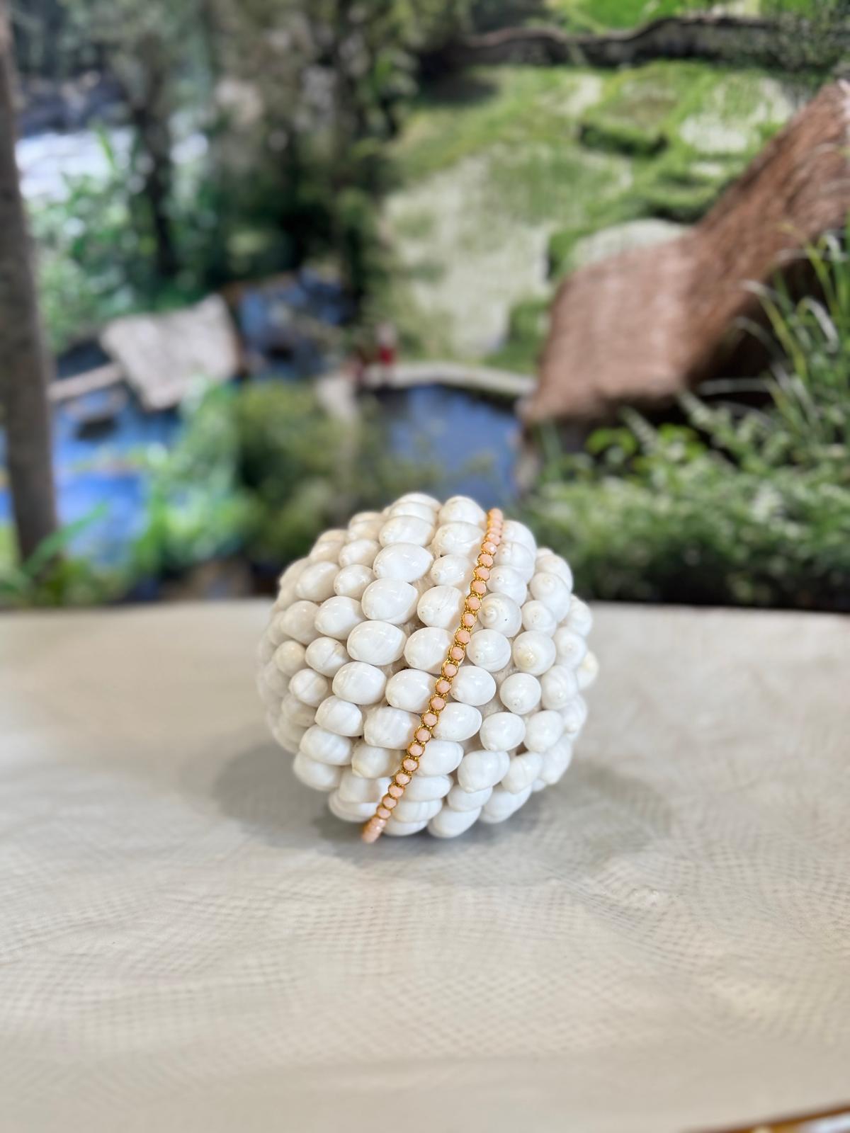 BRACCIALE FILO DORATO COTONE PIETRE DURE