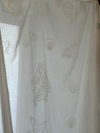 Tenda Voile Cotone Conchiglie Bianche | Tenda Marina 150x300 cm