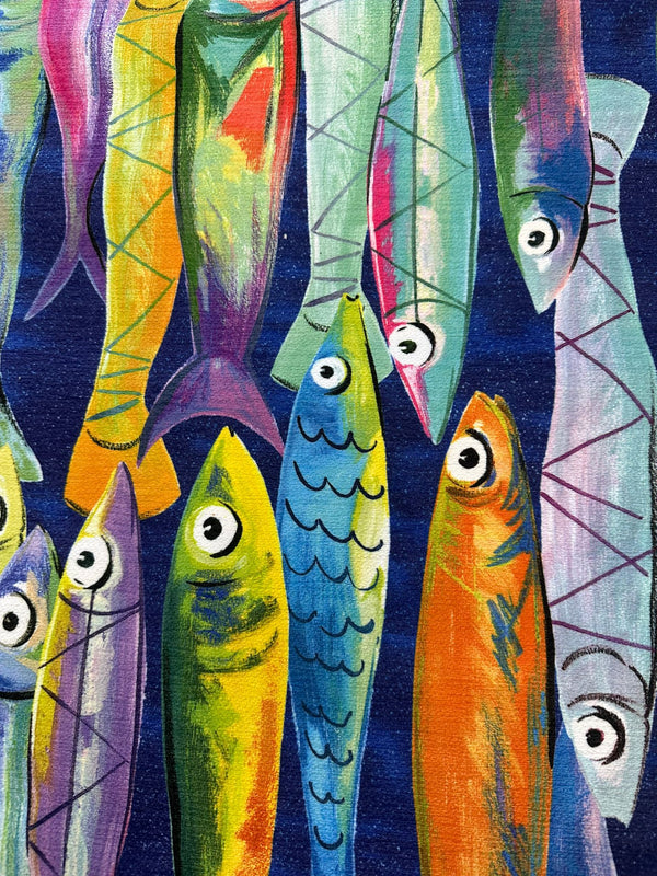 Tappeto Antiscivolo Stampato Poisson Bleu – Made in Italy | 3 Misure