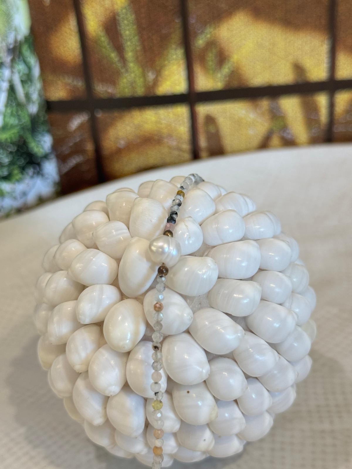 BRACCIALE MIX AMETISTA, PIETRA DELLA LUNA, PERLA DI FIUME E PIETRE DURE