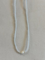 COLLANA MIX PIETRE DURE, PERLE, CRYSTAL E CONCHIGLIE
