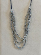 COLLANA MIX PIETRE DURE, PERLE, CRYSTAL E CONCHIGLIE
