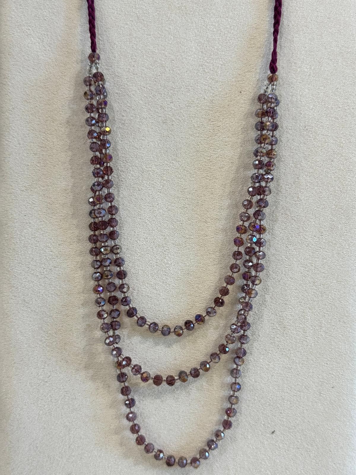 COLLANA MIX PIETRE DURE, PERLE, CRYSTAL E CONCHIGLIE