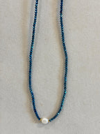 COLLANA MIX PIETRE DURE, PERLE, CRYSTAL E CONCHIGLIE