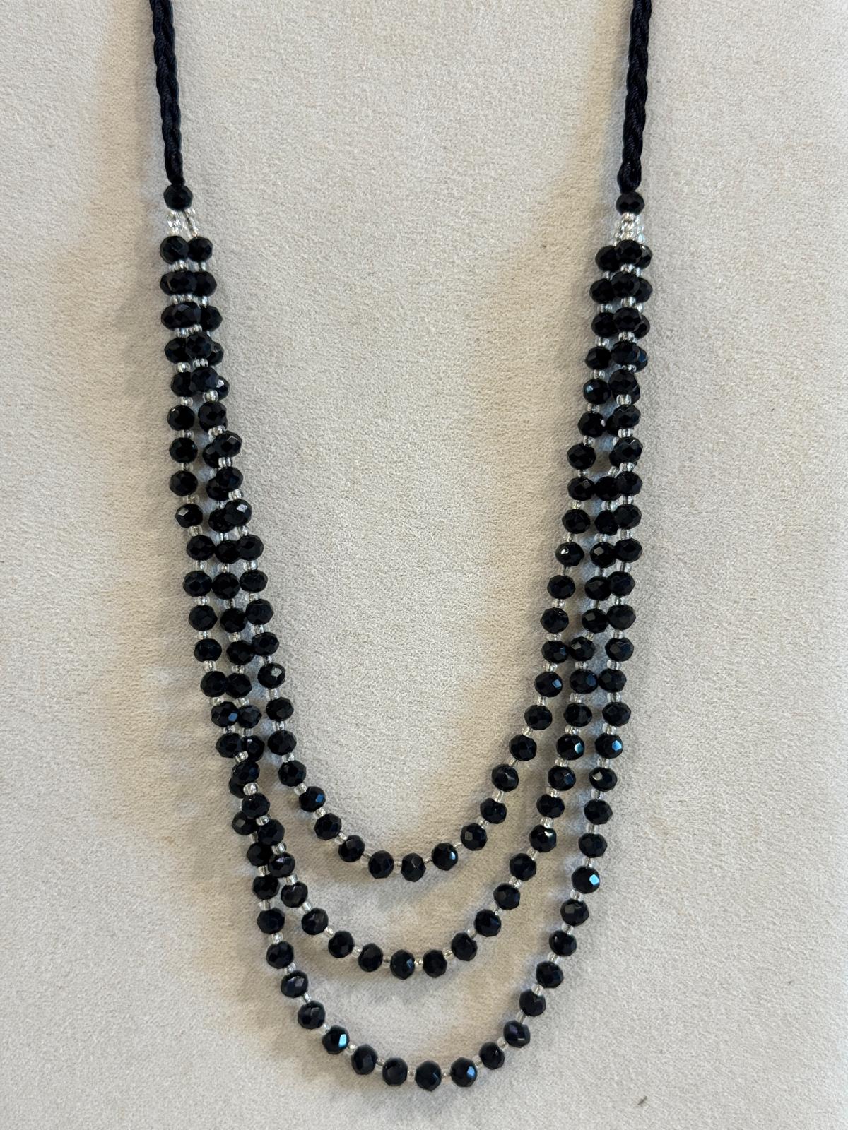 COLLANA MIX PIETRE DURE, PERLE, CRYSTAL E CONCHIGLIE