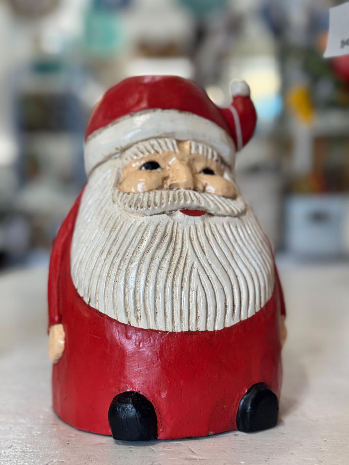 SANTA KLAUS SEDUTO LEGNO