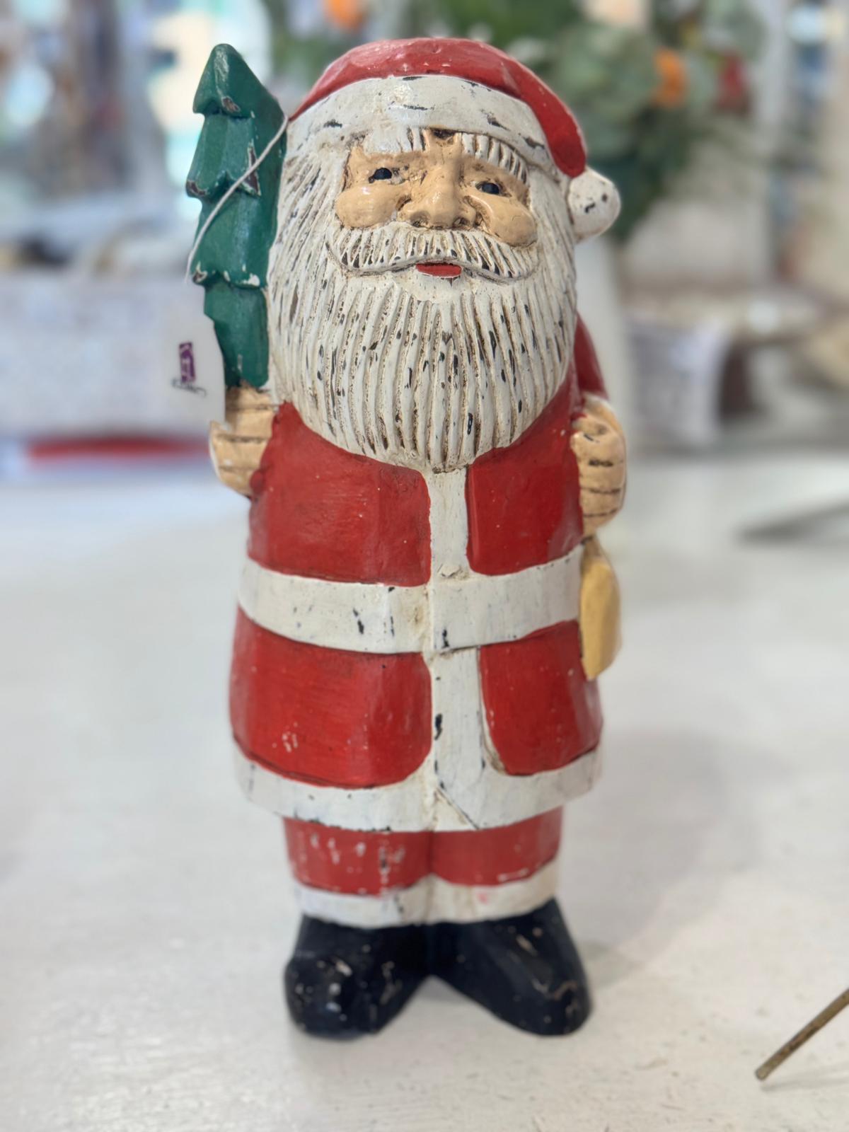 SANTA KLAUS CON ALBERO PICCOLO LEGNO