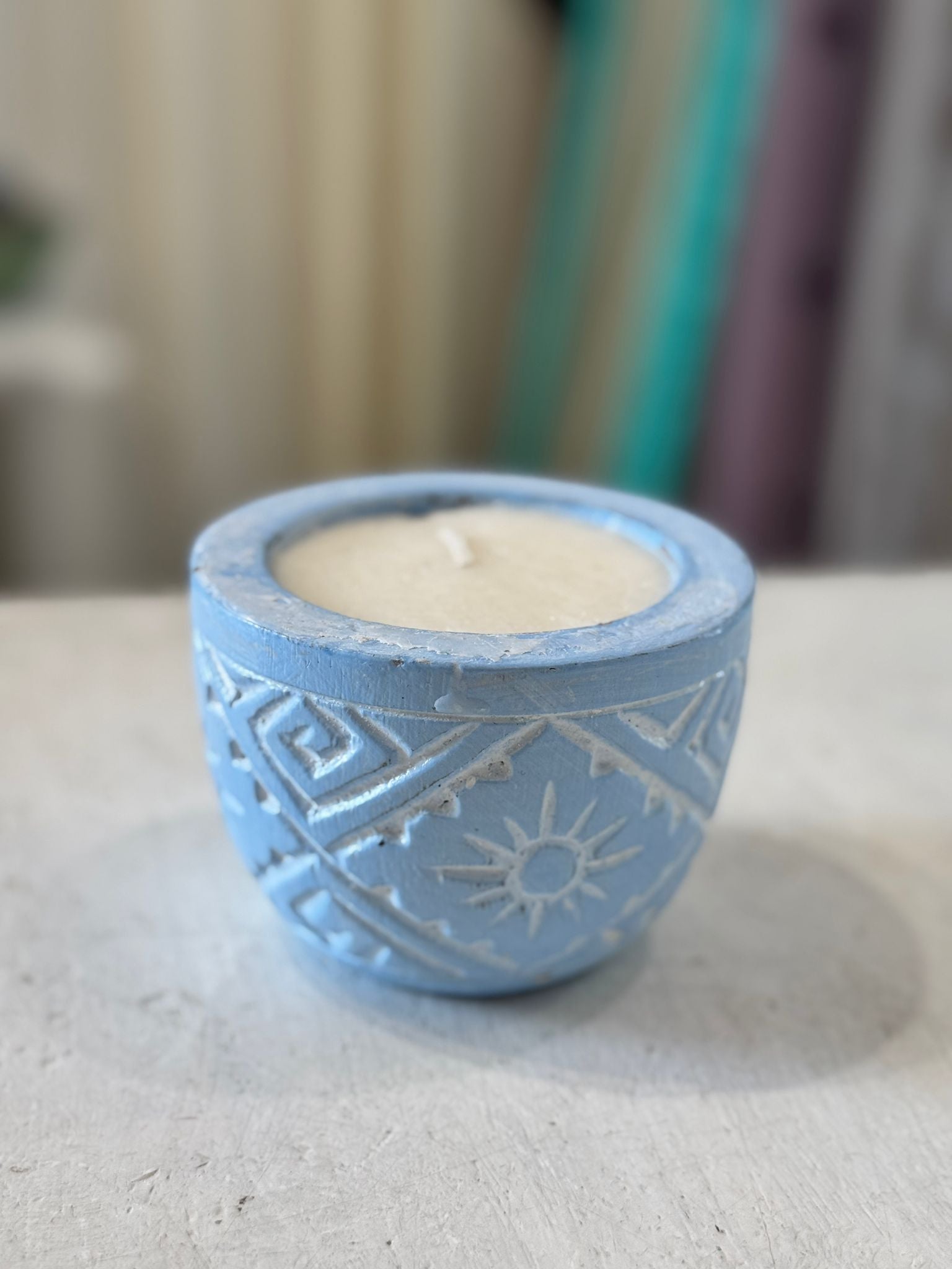 CANDELA LEGNO INTAGLIATO