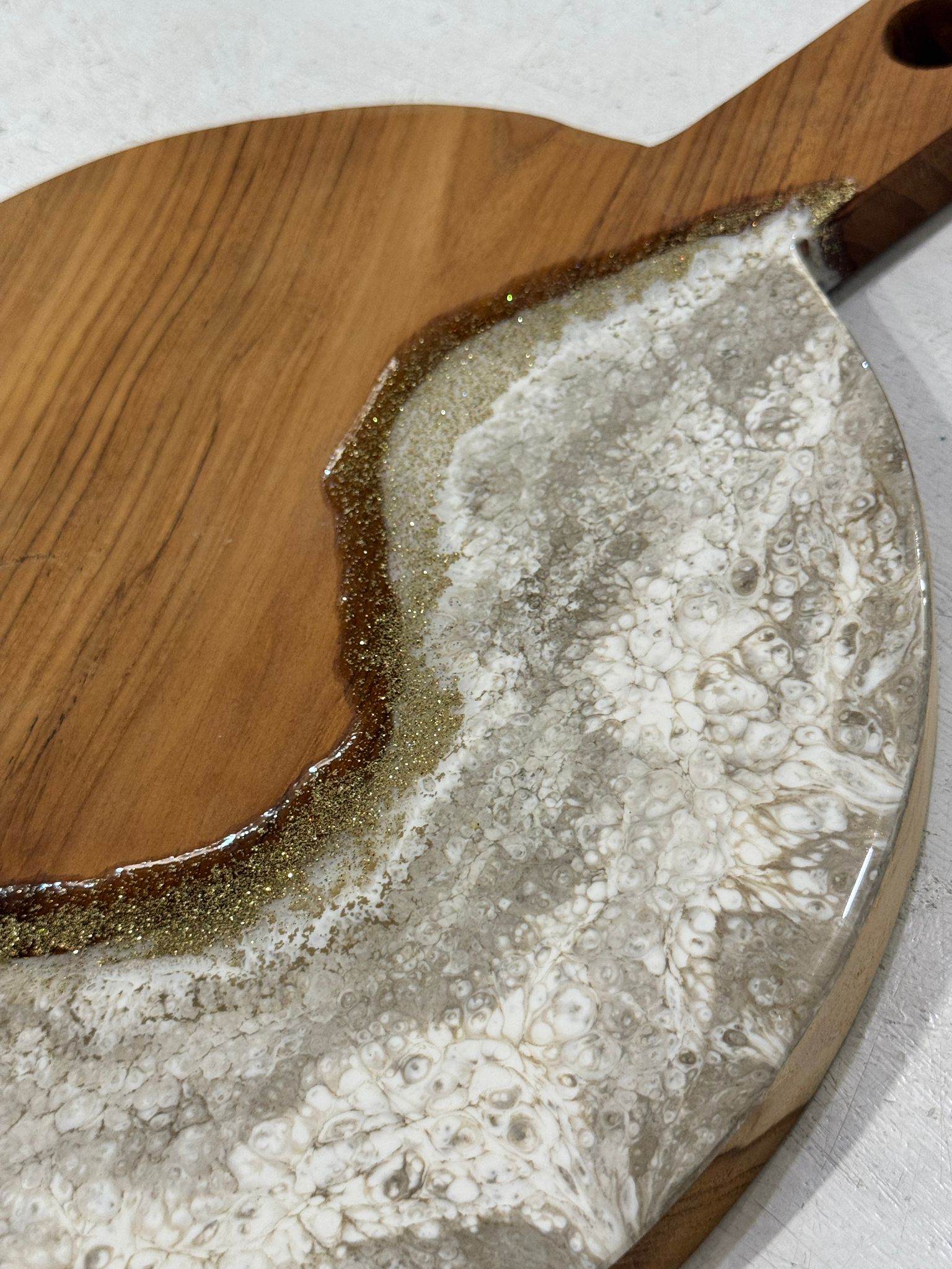 TAGLIERE TEAK E RESINA EPOSSIDICA