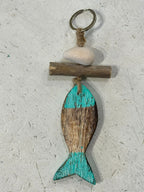 PORTACHIAVI LEGNO CON PIETRA