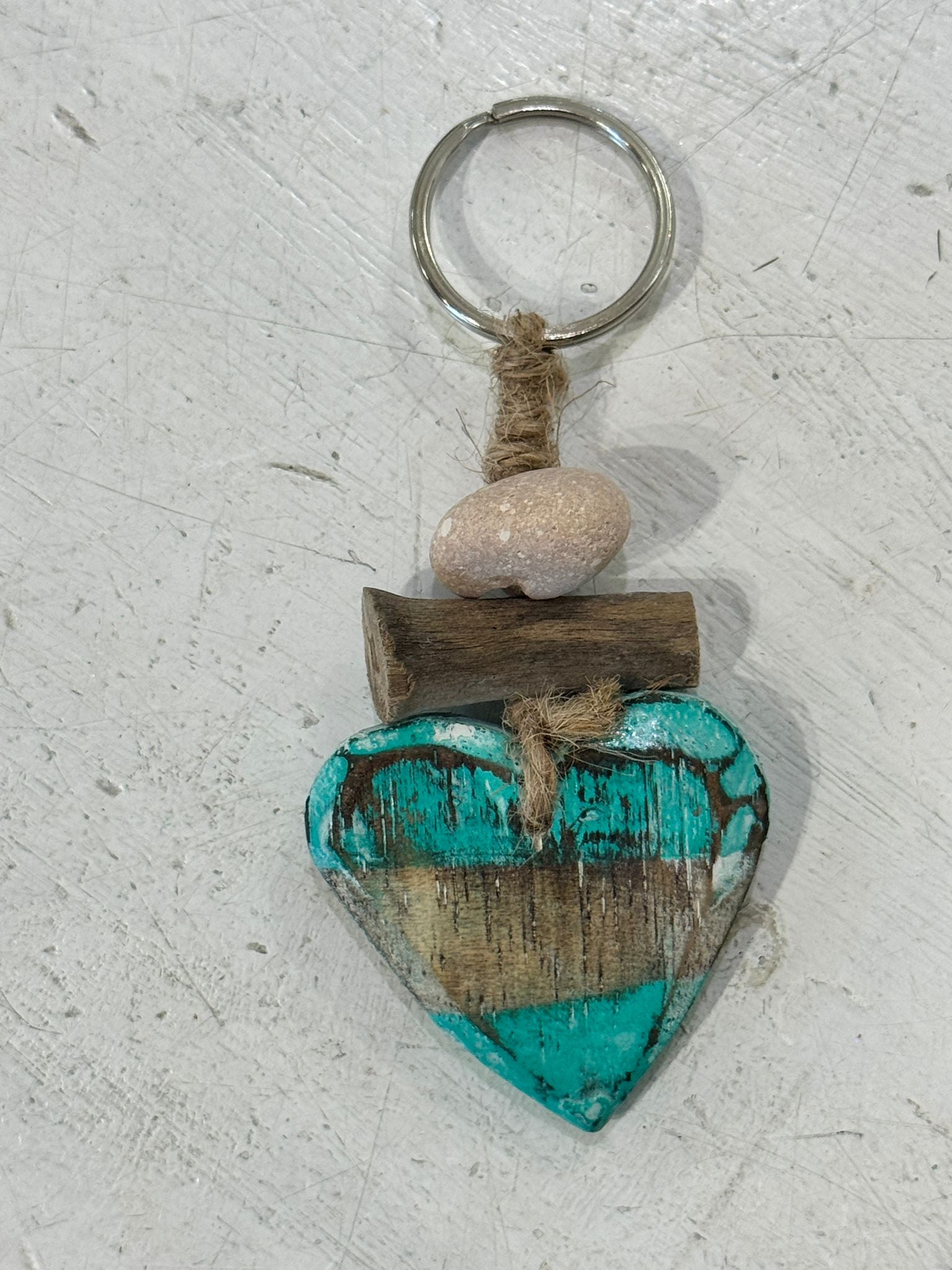 PORTACHIAVI LEGNO CON PIETRA