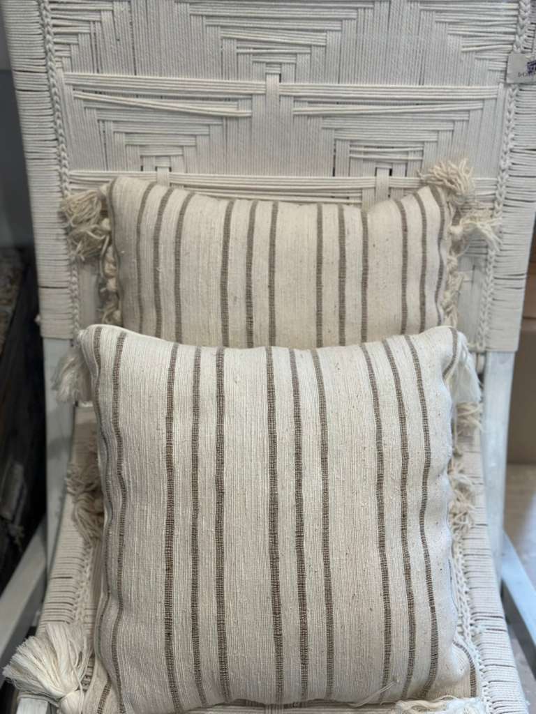 CUSCINO ECRÙ RIGHE
