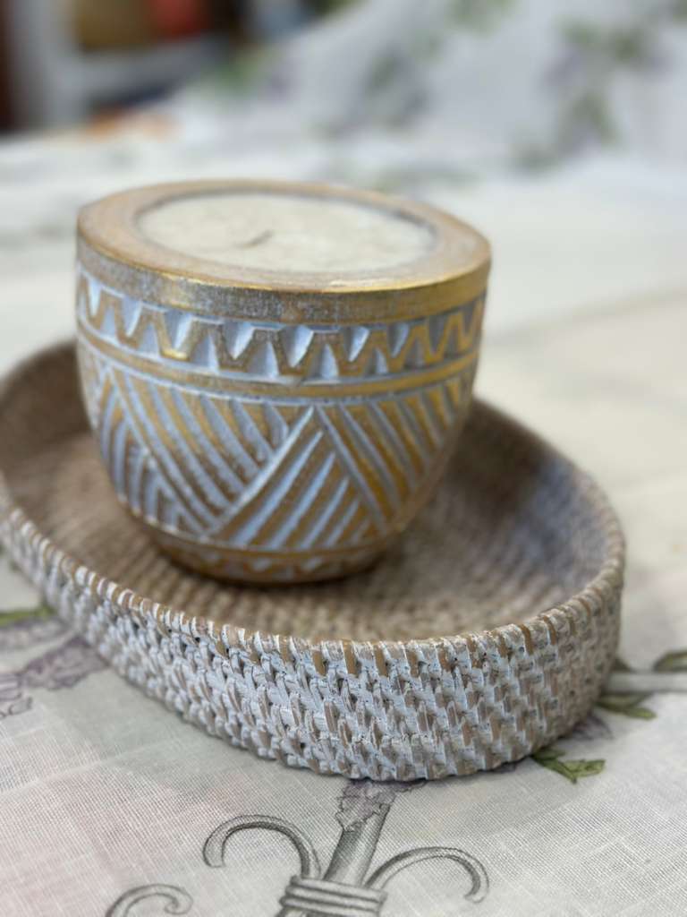 VASSOIO OVALE RATTAN