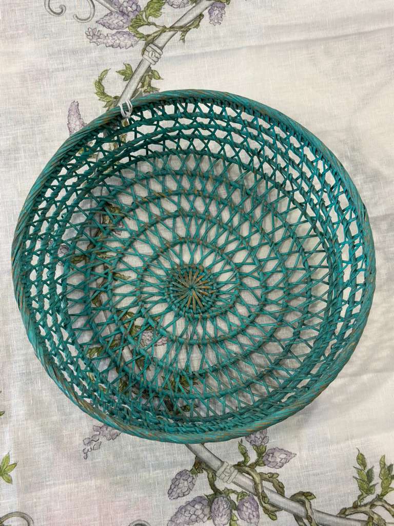 CESTINO TONDO TRAFORATO RATTAN