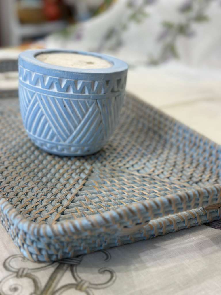 VASSOIO RETTANGOLARE RATTAN