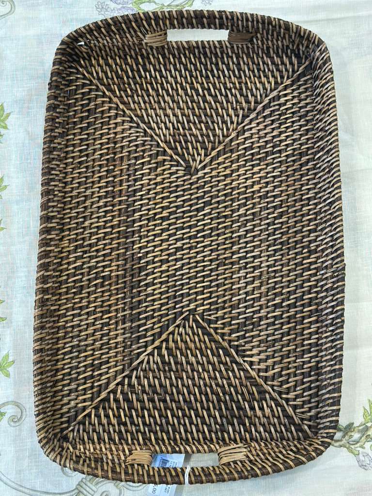 VASSOIO RETTANGOLARE RATTAN