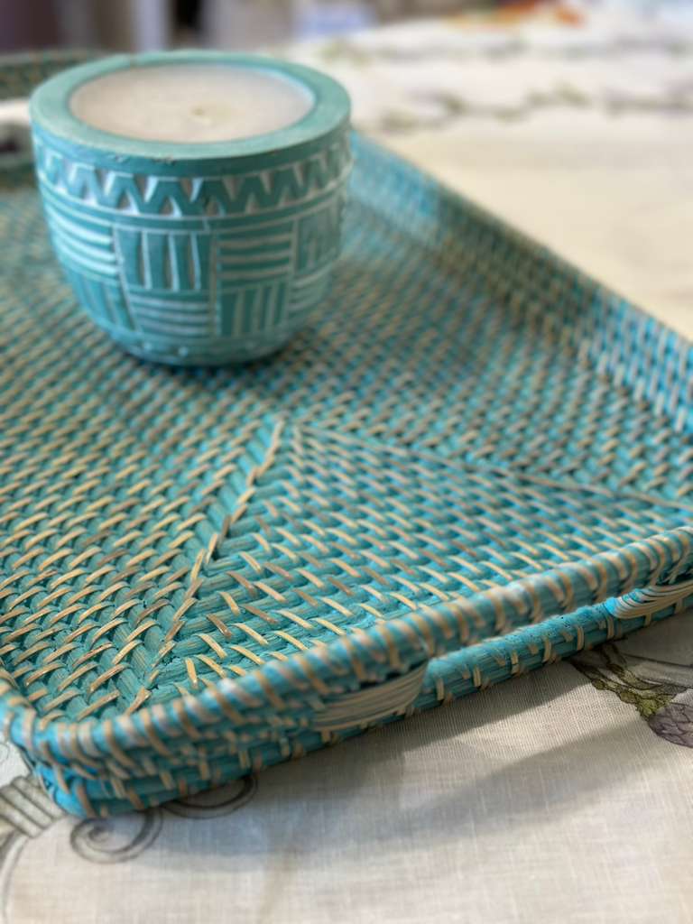 VASSOIO RETTANGOLARE RATTAN