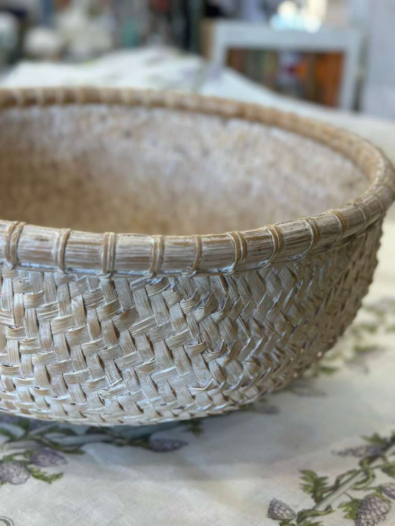 CESTA TONDA RATTAN E BAMBOO