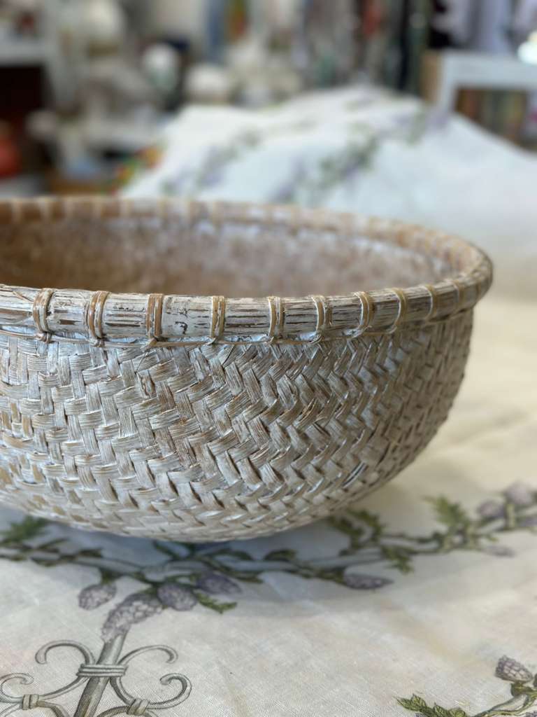 CESTA TONDA RATTAN E BAMBOO