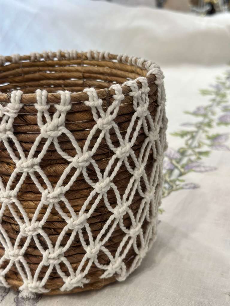 CESTINO SEAGRASS E MACRAMÈ