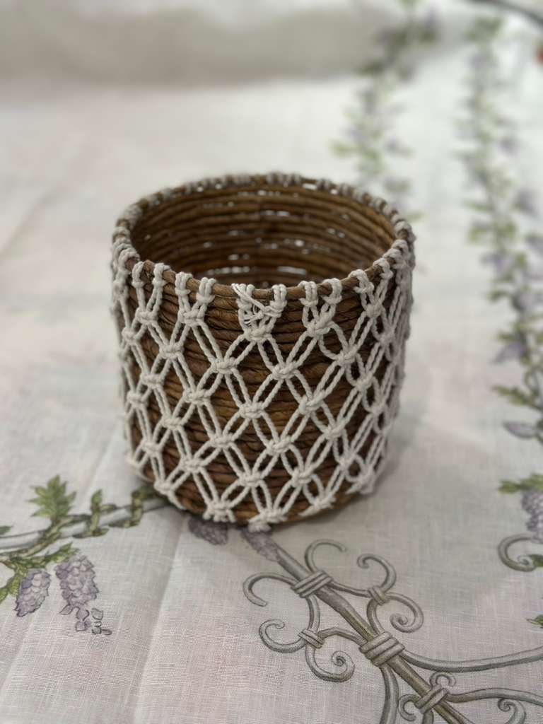 CESTINO SEAGRASS E MACRAMÈ