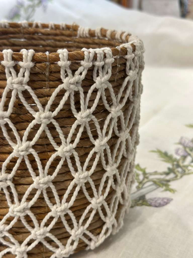 CESTINO SEAGRASS E MACRAMÈ