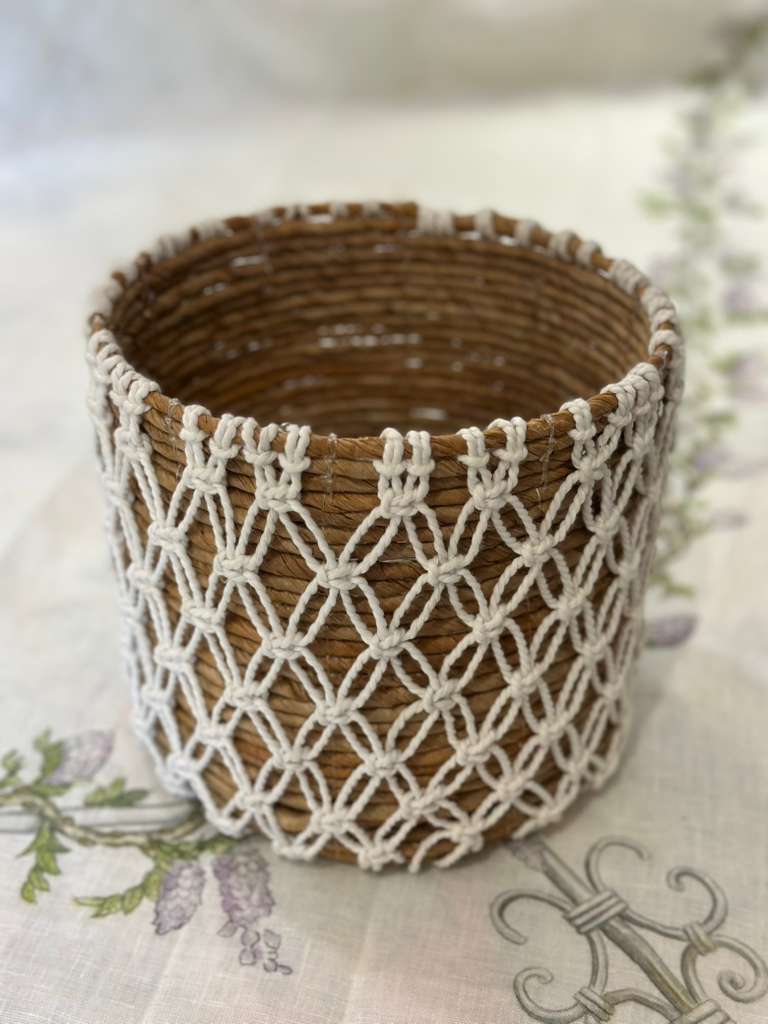 CESTINO SEAGRASS E MACRAMÈ