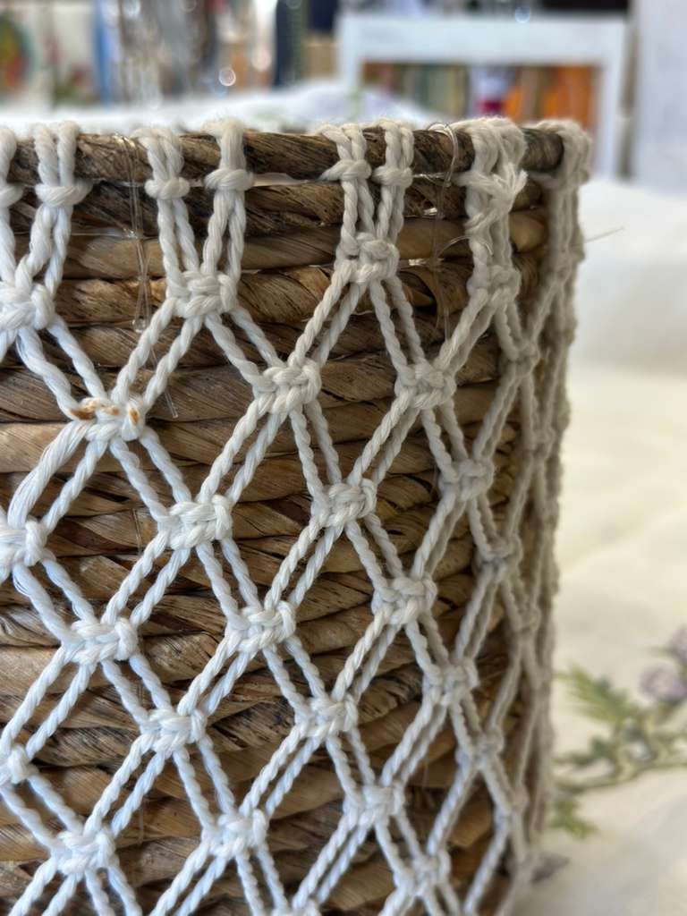 CESTINO SEAGRASS E MACRAMÈ