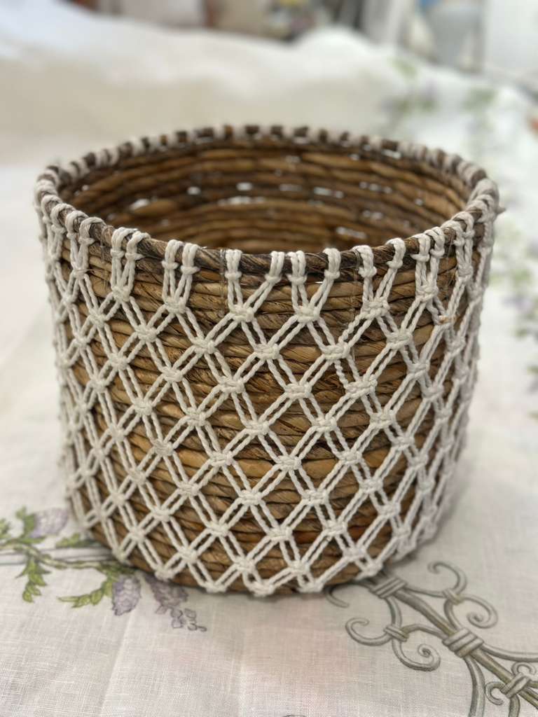 CESTINO SEAGRASS E MACRAMÈ