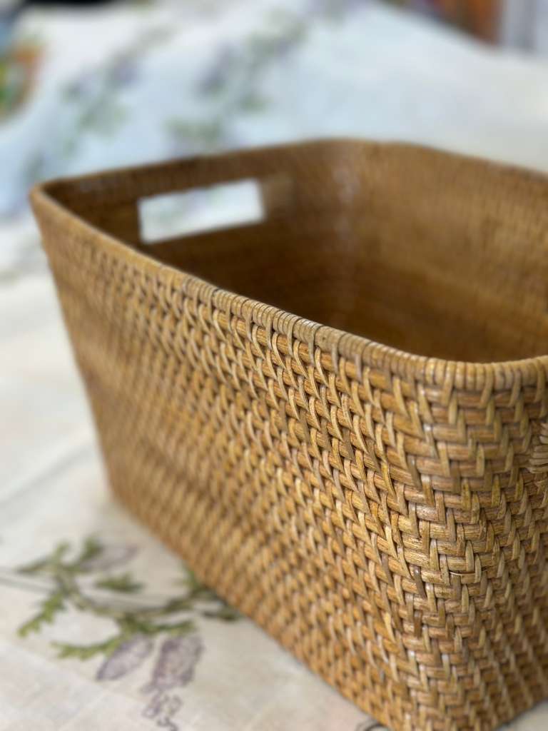CESTA RETTANGOLARE STRETTO SOTTO RATTAN