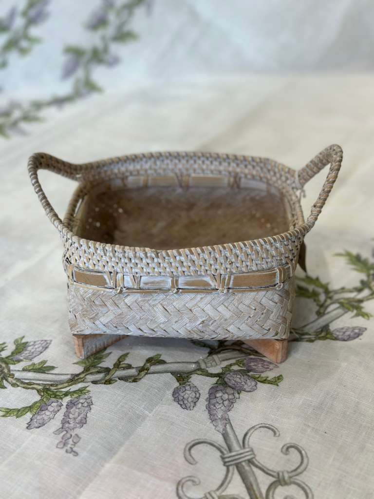 CESTINO QUADRATO RATTAN E BAMBOO