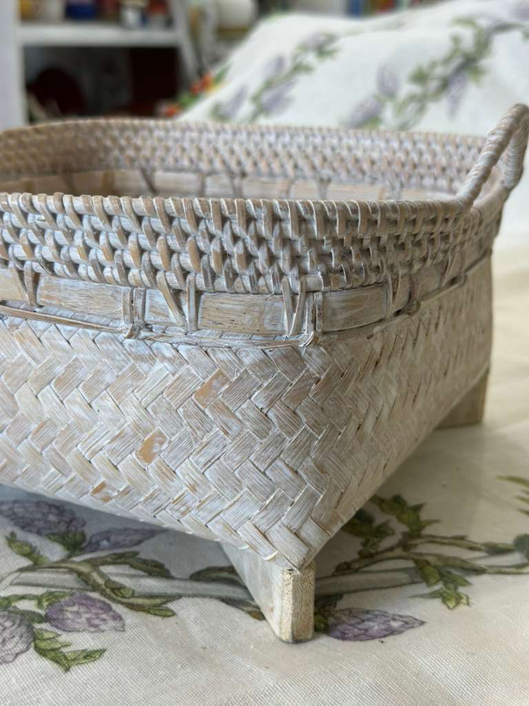 CESTINO QUADRATO RATTAN E BAMBOO