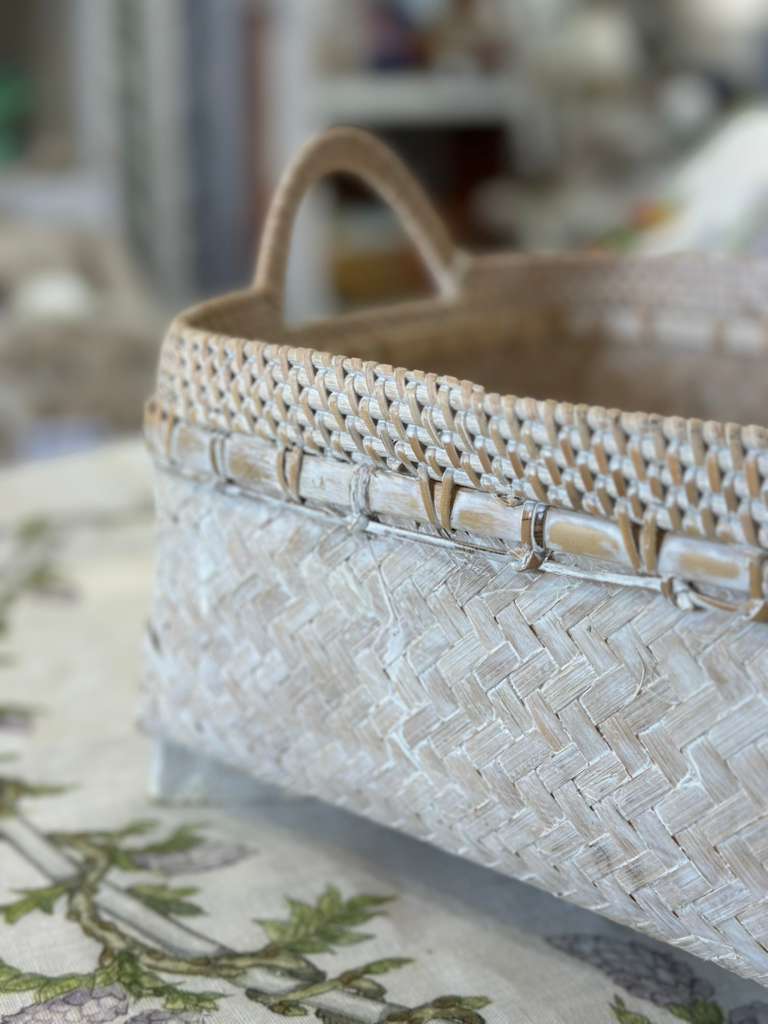 CESTINO QUADRATO RATTAN E BAMBOO