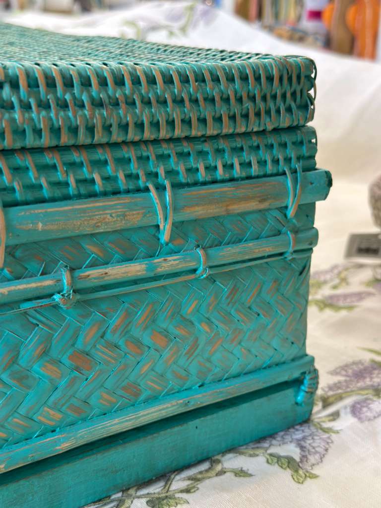 SCATOLA RETTANGOLARE RATTAN E BAMBOO