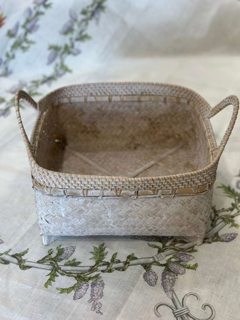 CESTINO QUADRATO RATTAN E BAMBOO