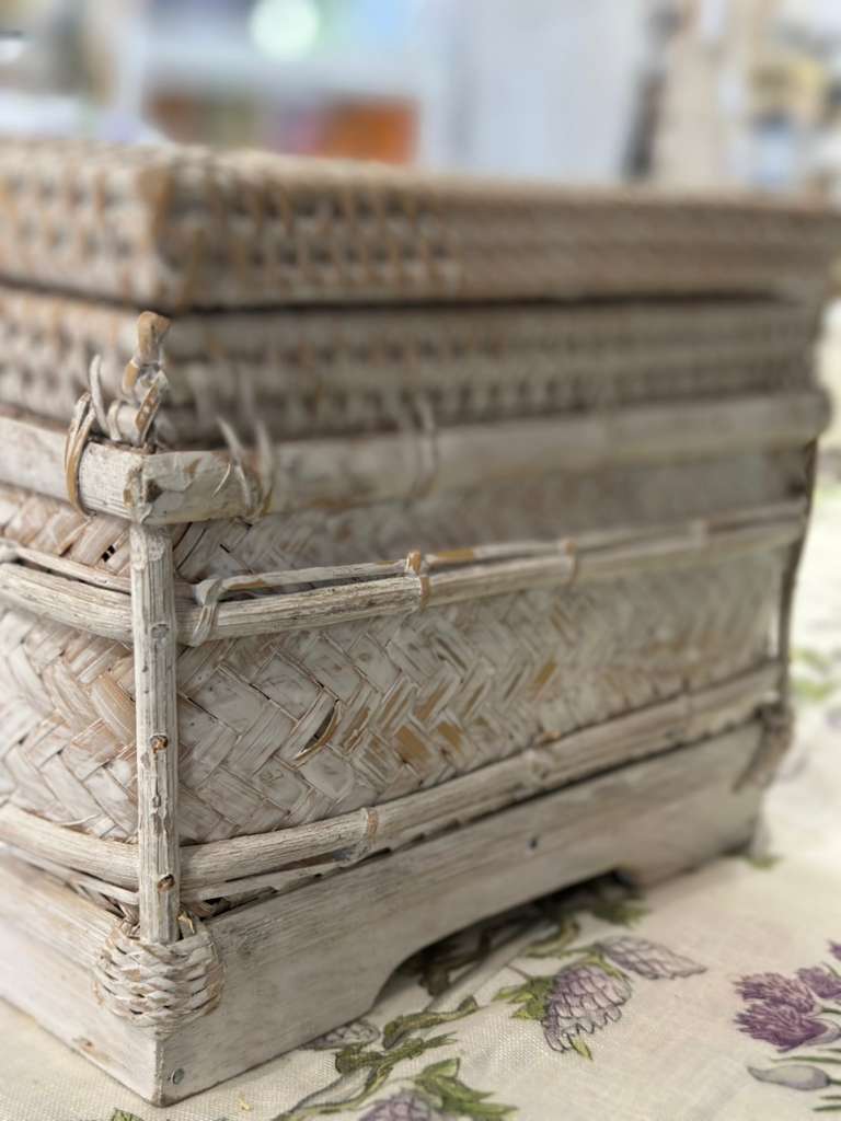 SCATOLA RETTANGOLARE RATTAN E BAMBOO