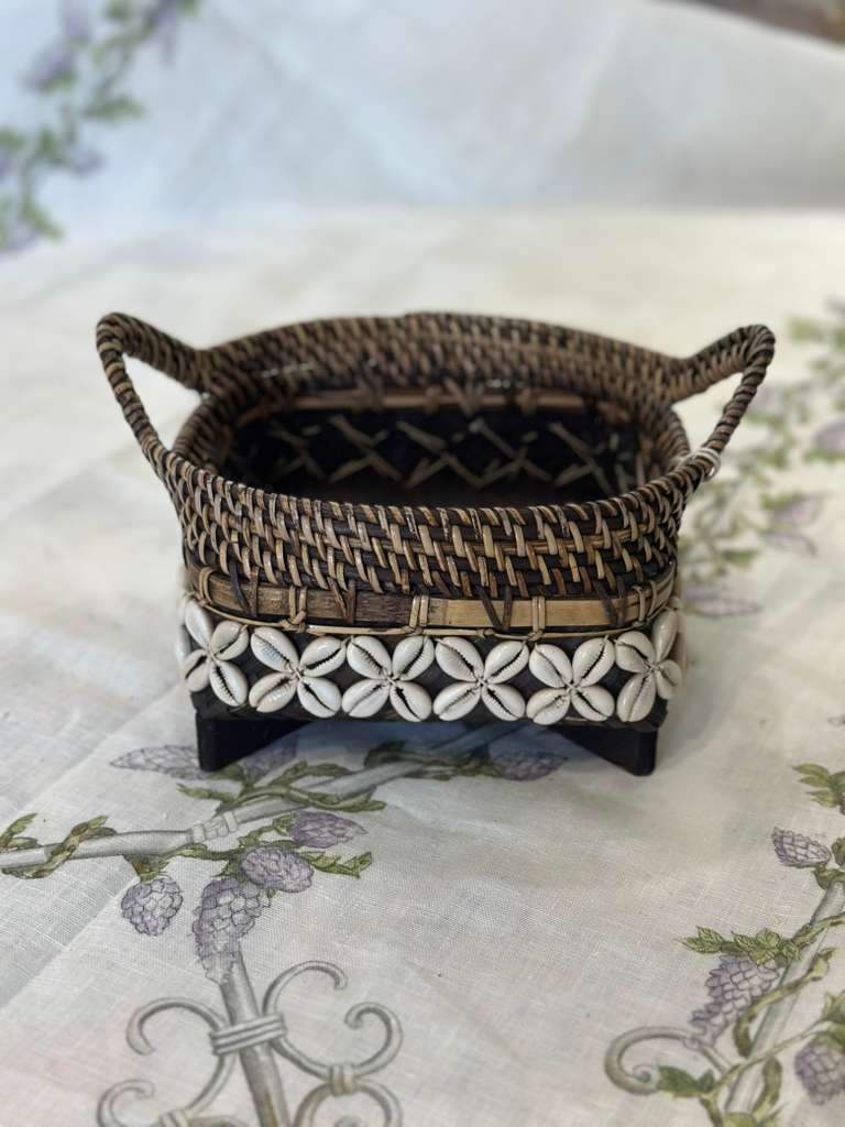 CESTINO QUADRATO CON CYPREE RATTAN E BAMBOO