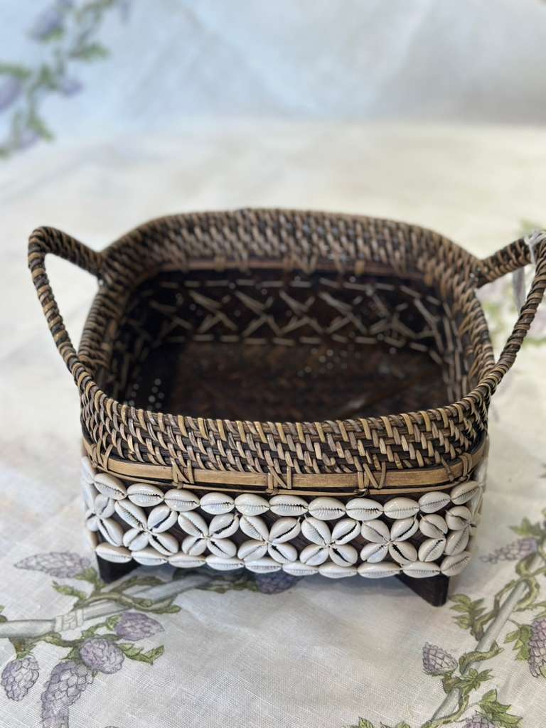 CESTINO QUADRATO CON CYPREE RATTAN E BAMBOO