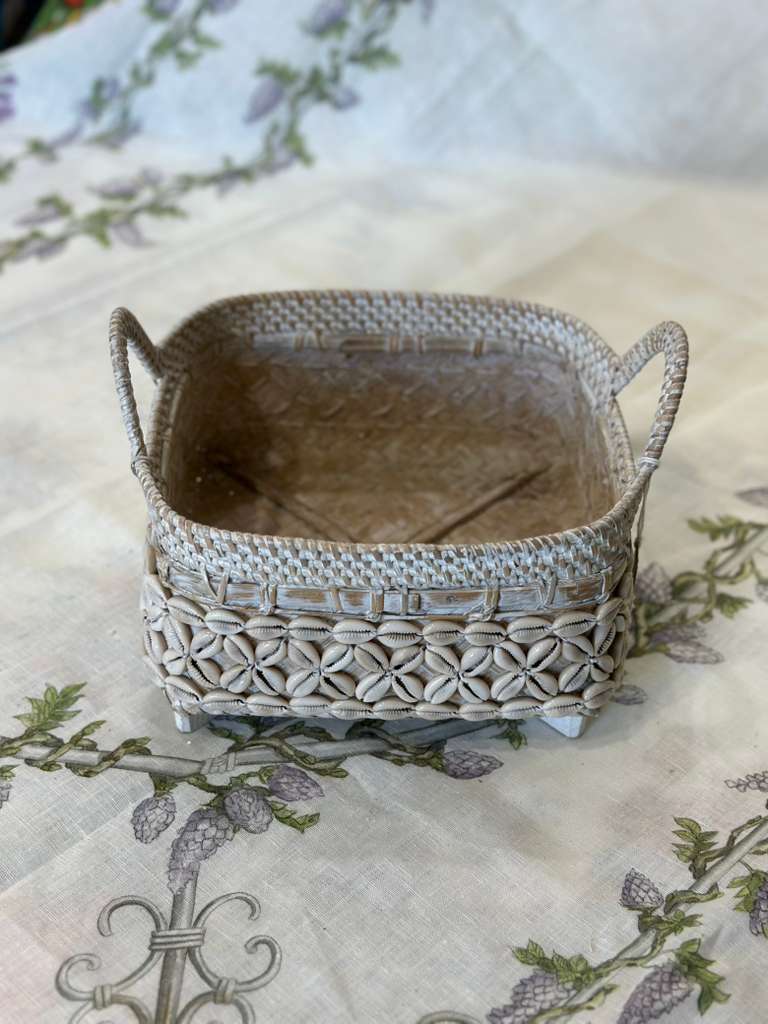 CESTINO QUADRATO CON CYPREE RATTAN E BAMBOO