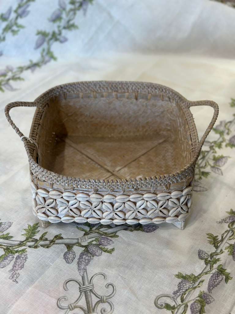 CESTINO QUADRATO CON CYPREE RATTAN E BAMBOO