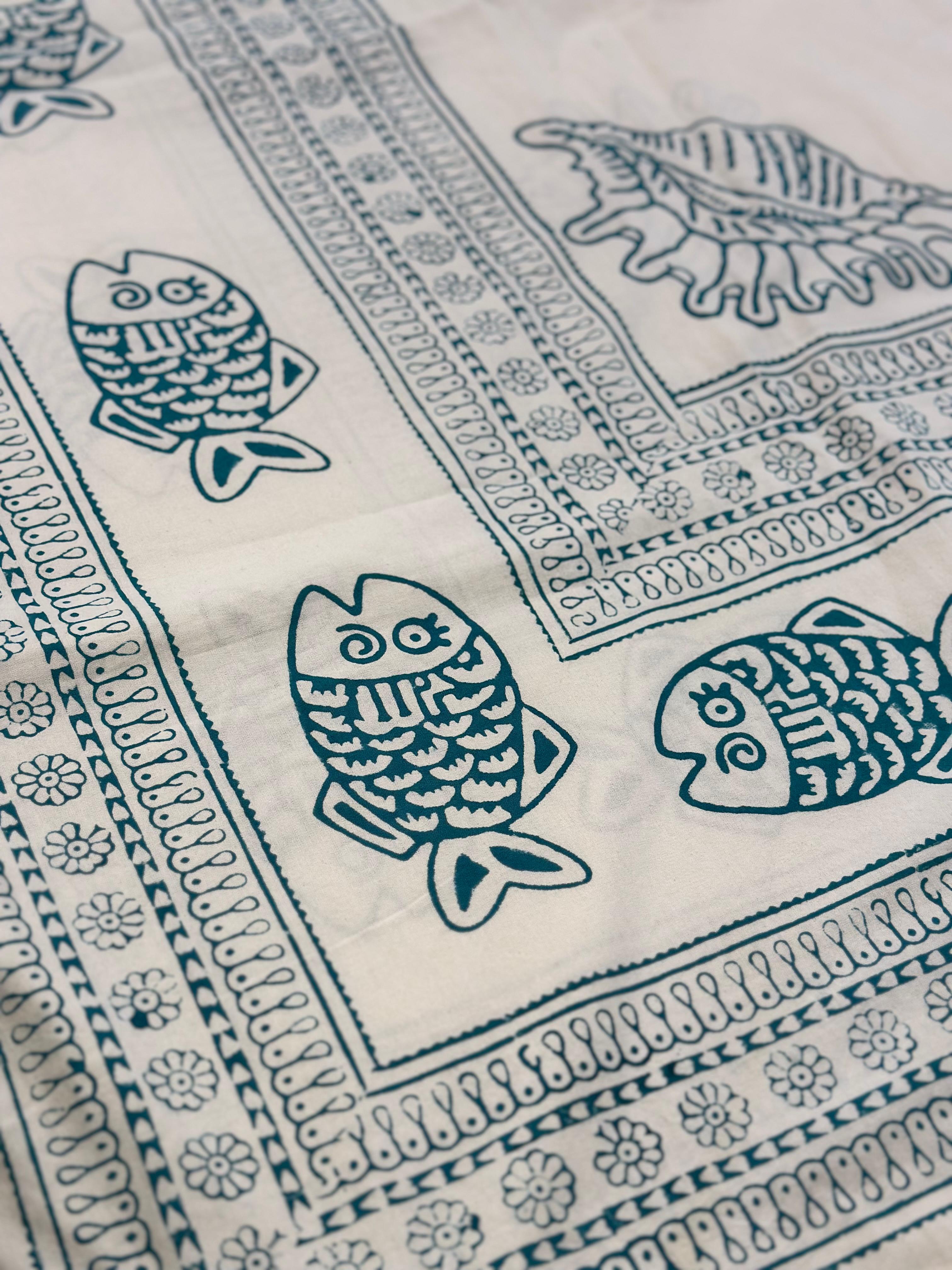 TELO BIANCO CONCHIGLIE TIFFANY GREEN