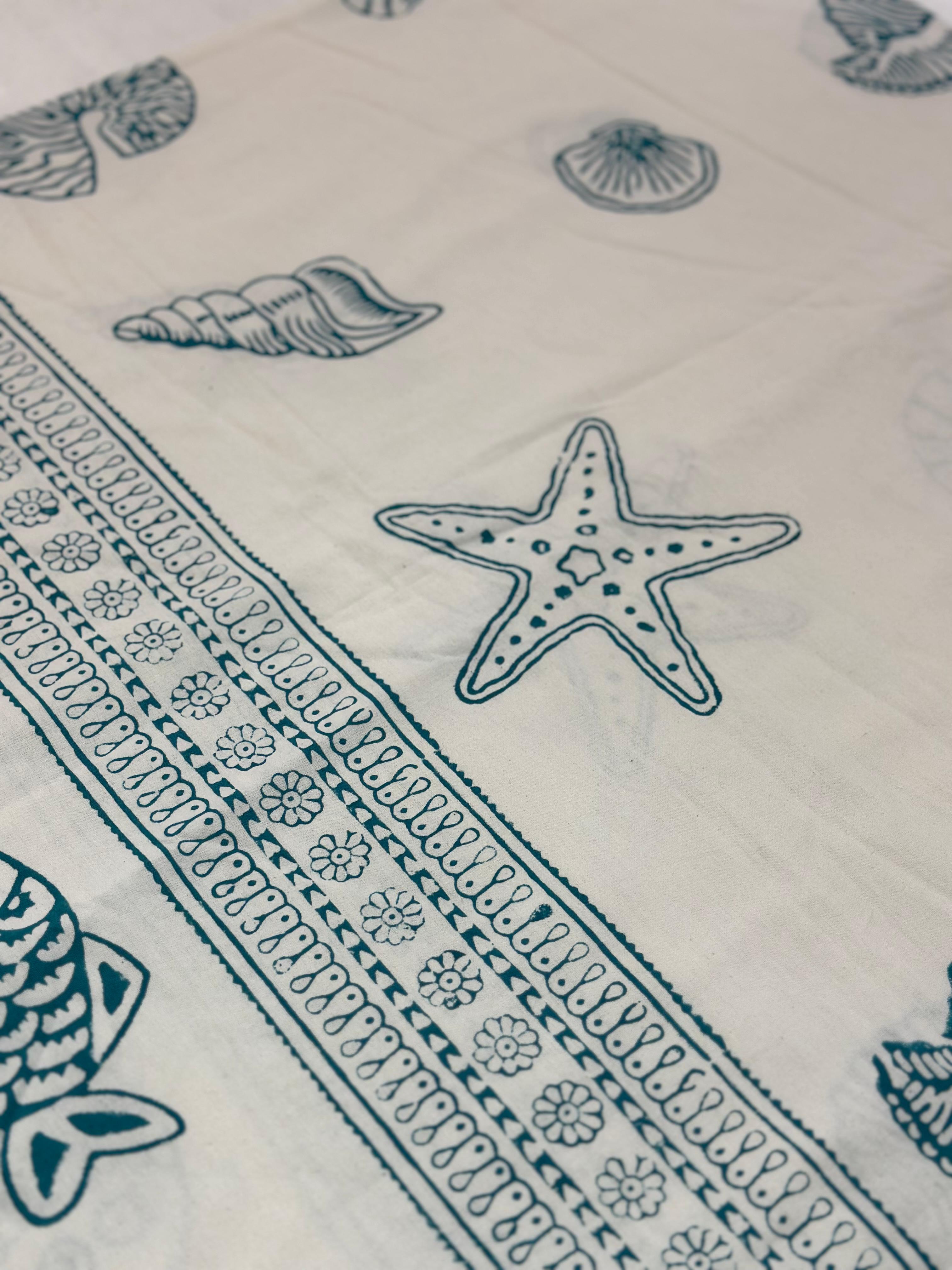 TELO BIANCO CONCHIGLIE TIFFANY GREEN