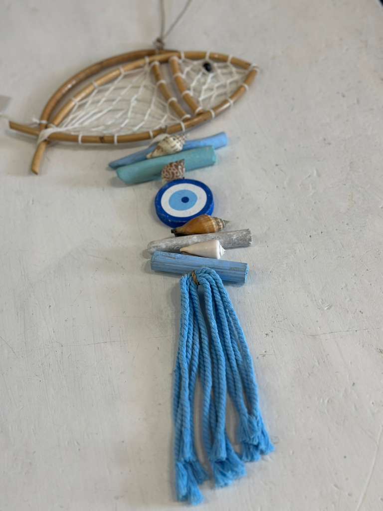 PENDENTE PESCE BAMBOO E LEGNO