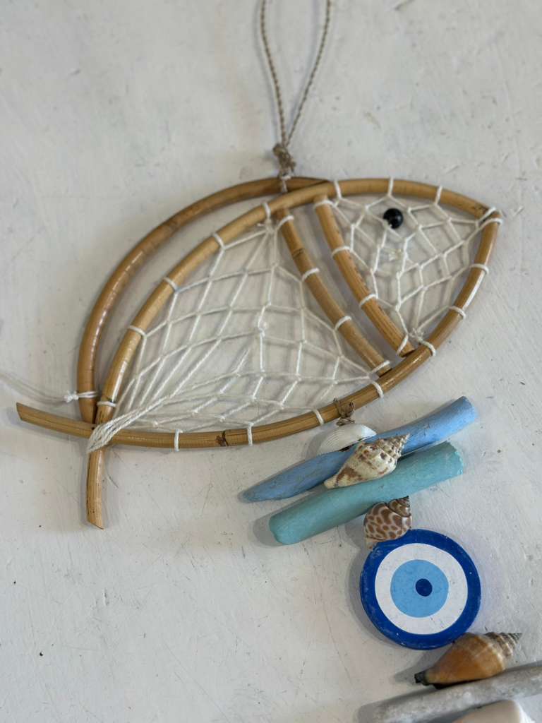 PENDENTE PESCE BAMBOO E LEGNO