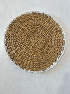 Placemat Tondo in Banano con Bordo Macramè – Ø35 cm Ecosostenibile