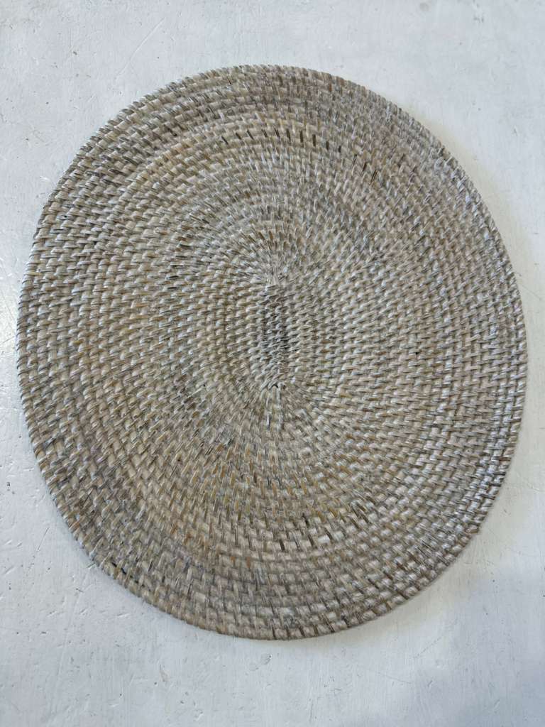 PLACEMAT OVALE BIANCO RATTAN
