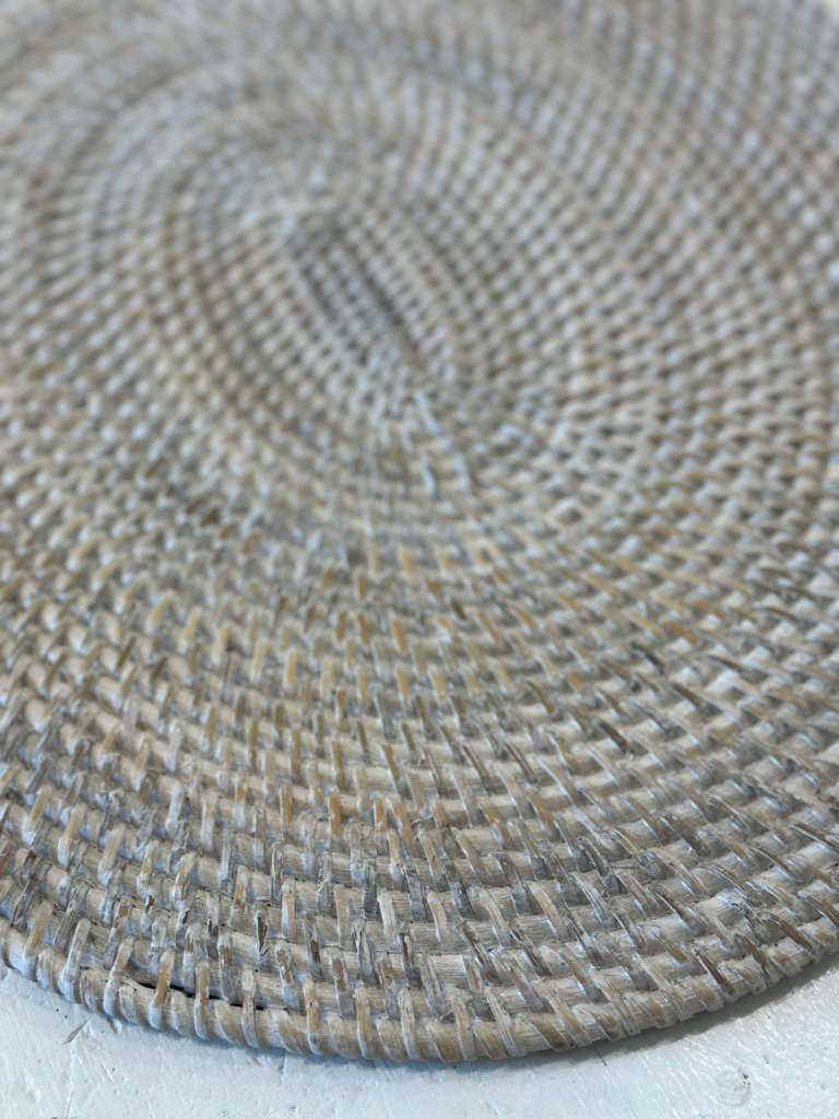 PLACEMAT OVALE BIANCO RATTAN