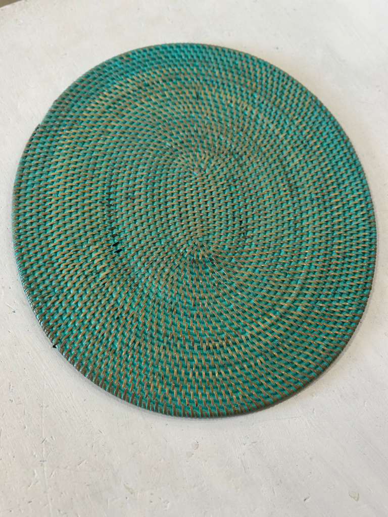 PLACEMAT OVALE VERDE TIFFANY RATTAN